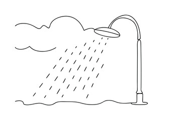 Outdoor Shower, Rain, Summer, Sun, Clouds, Water, Relaxation, Refreshing, Hygiene, Clean