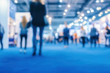 Blurred Exhibition Hall - Busy Business Event