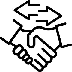 Businessmen Handshake Icon Vector