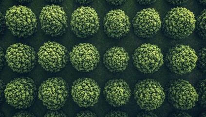 Green Sphere Pattern Aerial View