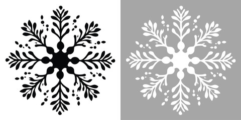 Elegant Snowflake Stencil Christmas Winter Template