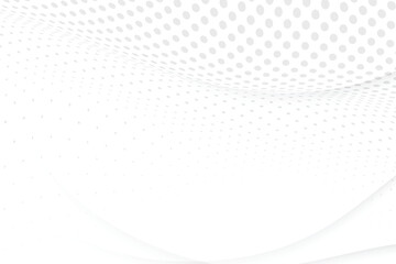 Abstract geometric white and gray Background with circle and halftone. space for concept design Technology and modern.