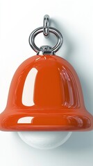 red bell on white background