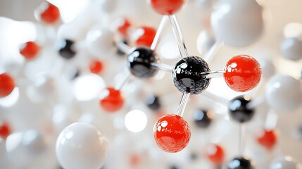Molecular Structure in Abstract Scientific Background.
