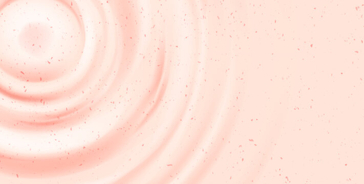 Strawberry yogurt swirl background with creamy pink milk texture. Soft pastel colored abstract dessert backdrop, dairy product surface pattern. Smoothie or ice cream decoration, food packaging design.