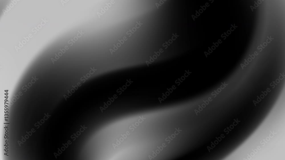 Poster abstract black and white background gradient flowing soft shapes