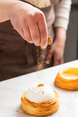 pastry making in a bakery
