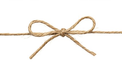 A simple bow knot made from natural rope.