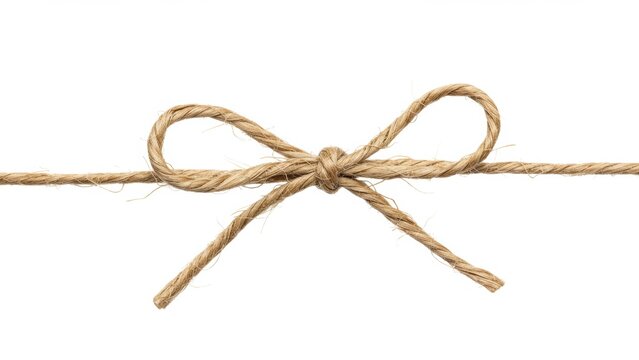 A simple bow knot made from natural rope.