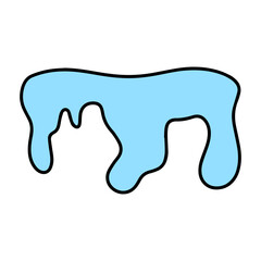 Kawaii handrawn water drop,splash isolated on white background, Water drops,