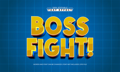 boss fight editable text effect with a gaming and play text style