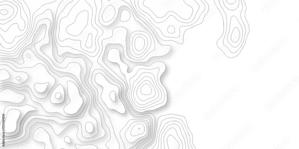Poster topo contour map on white background, topographic contour lines. seamless pattern with lines topogra