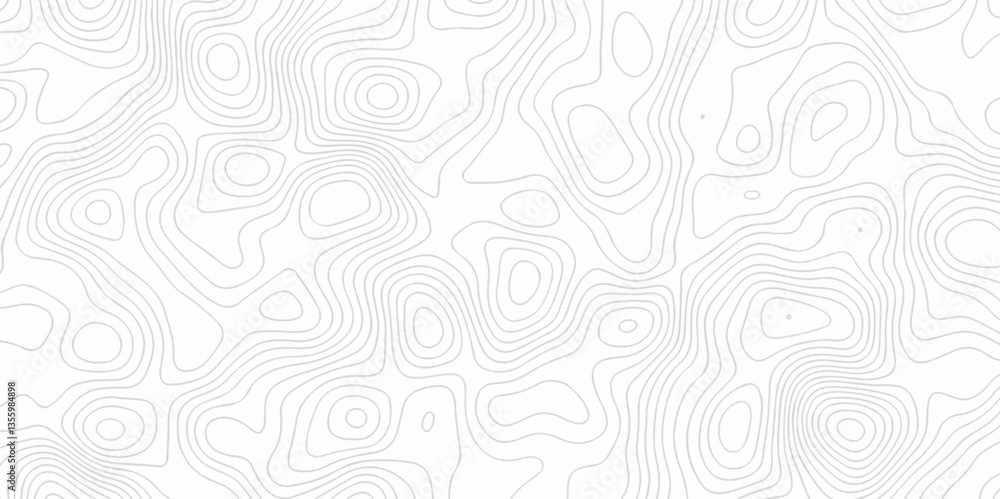 Poster white abstract grid curve line topo contour map background, topographic contour lines. seamless patt