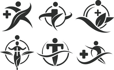 Medical & Wellness Logo Set – Abstract Health Symbols