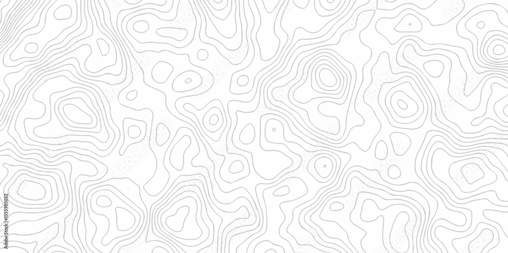 Poster white topo contour map on white background, topographic contour lines. seamless pattern with lines t