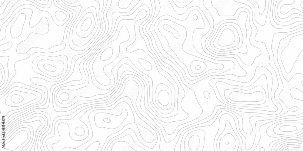 Poster white topo contour map on white background, topographic contour lines. seamless pattern with lines t