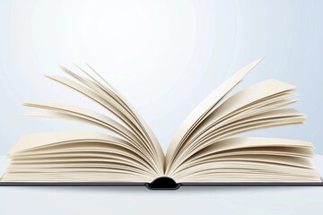 Fototapeta premium Realistic open magazine spread mockup with subtle lighting, designed for editorial, publishing, and advertising industry branding