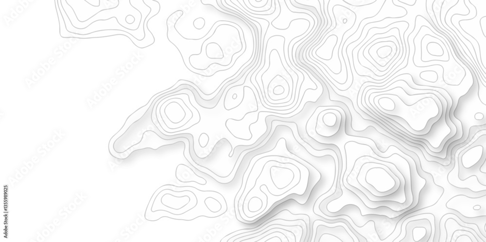 Poster topo contour map on white background, topographic contour lines. seamless pattern with lines topogra