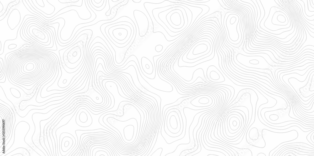 Poster white topo contour map on white background, topographic contour lines. seamless pattern with lines t