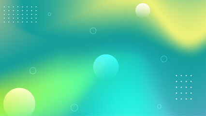abstract background with yellow and green gradient geometric shapes vector illustration