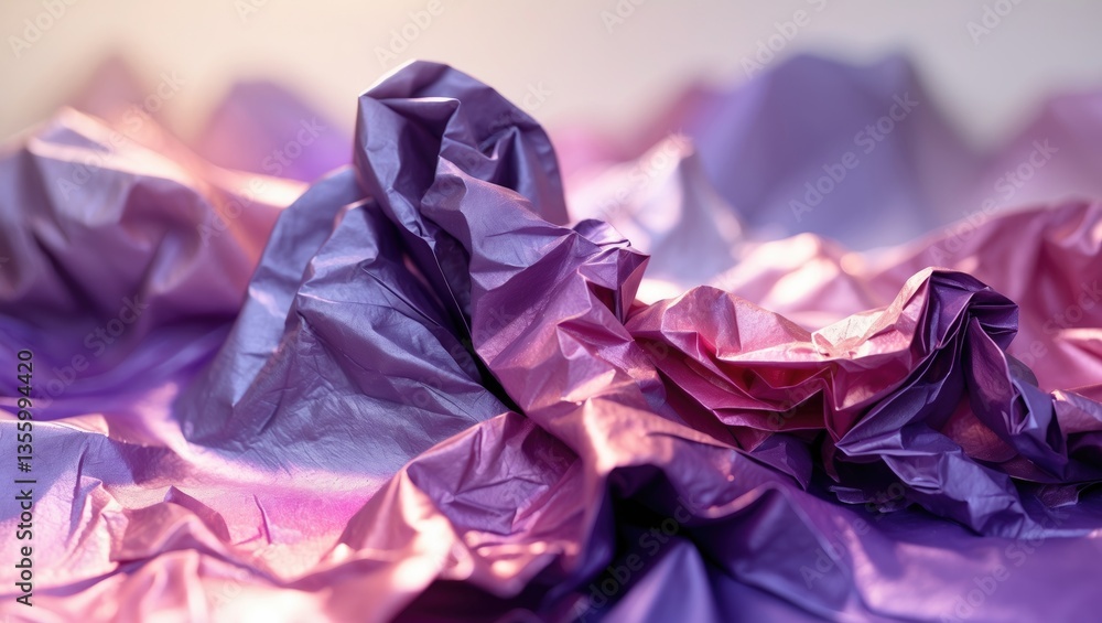 Poster abstract background featuring crumpled paper in a gradient with vivid colors.