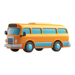 transportations 3D icon cute in frame with clear background