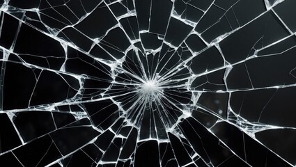 Obraz premium cracked dark glass