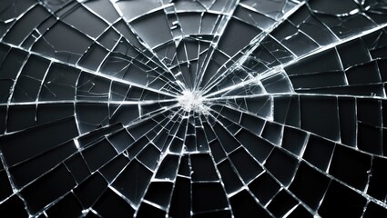 Obraz premium fractured black glass