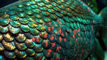 Background of large fish scale