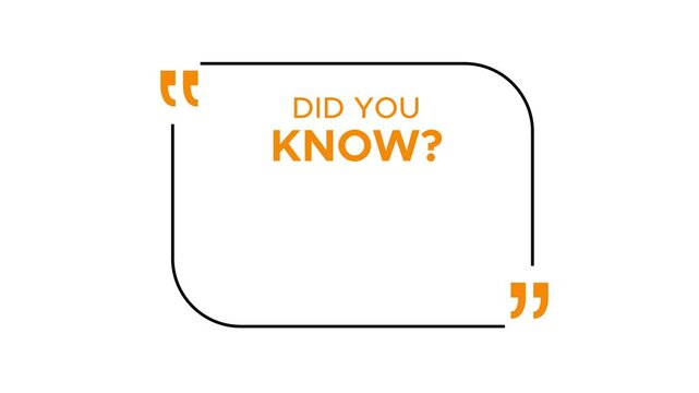Did You Know Animated Quote Frame &ndash; Modern Text Box for Facts and Information