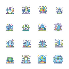 Fototapeta premium Colorful Crystal and Nature