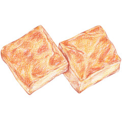 vietnamese mung bean cake, popular vietnamese dessert handdraw style