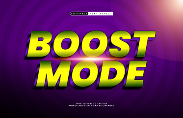 boost mode editable text effect with a fast and speed text effect