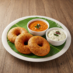 For a truly satisfying South Indian meal, offered crispy mendu vada accompanied by the tangy sambhar and refreshing coconut chutney.