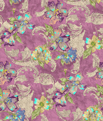 fabric with flowers