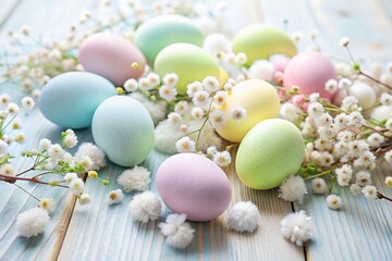 Easter eggs on a table