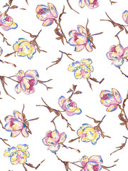 seamless pattern with butterflies