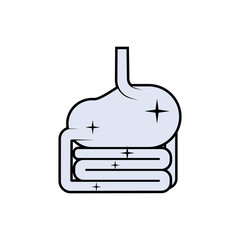 Detoxification Icon. Symbol of the Importance of Internal Organ Health and Human Metabolism.