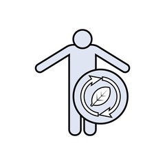 Detoxification Icon. Symbol of the Importance of Internal Organ Health and Human Metabolism.