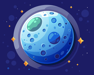 colorful illustration of moon