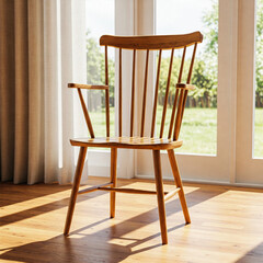 wooden chair on wooden floor
