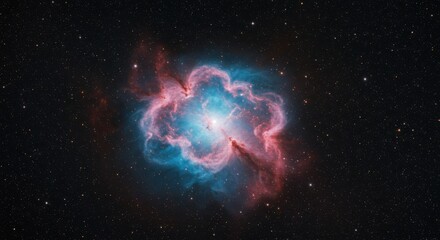 Bright Blue and White Nebula Cloud