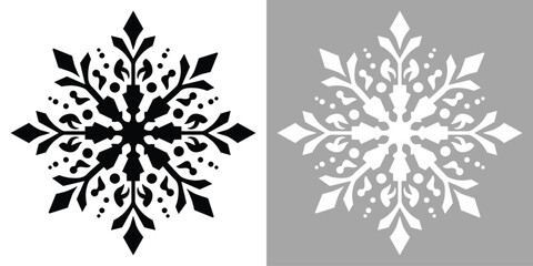 Nordic Snowflake Stencil | Scandinavian Holiday Pattern