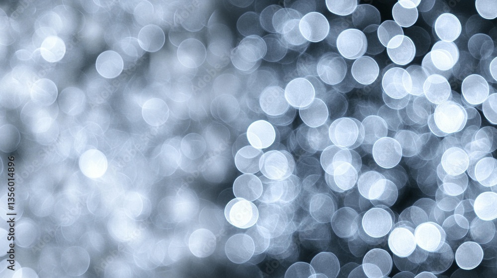 Poster abstract bokeh background with bright, out-of-focus lights in cool tones.