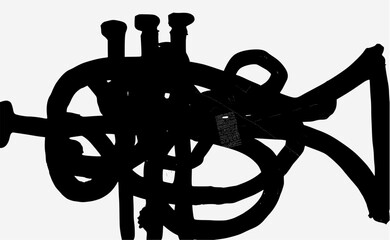 Symbolic image of a musical trumpet