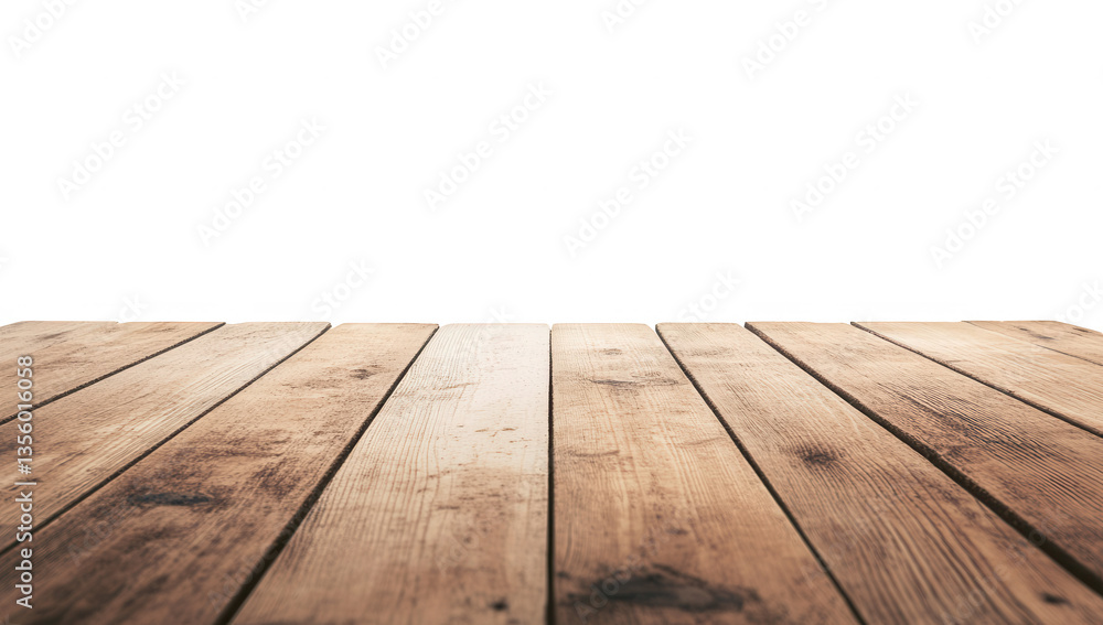 Poster a close-up view of a wooden table surface with a clean bright background ideal for showcasing produc
