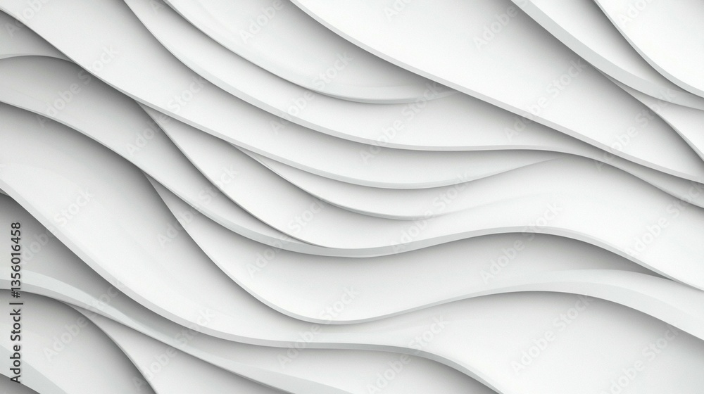 Poster abstract white wavy pattern background texture.