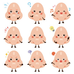 鼻のキャラクター　表情セット