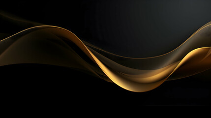 Golden fluid elegance dancing across a dark canvas, a mesmerizing swirl of luxury and mystery with subtle highlights and deep shadows.