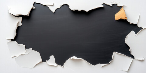 Intriguing torn paper reveal studio photo minimalist close-up art
